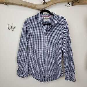 Good threads blue and white micro check shirt